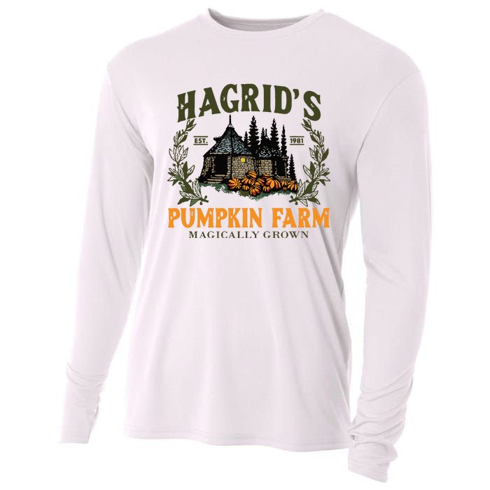 Retro Fall HagridS Pumpkin Farm Patch Autumn Pumpkin Garden Cooling Performance Long Sleeve Crew