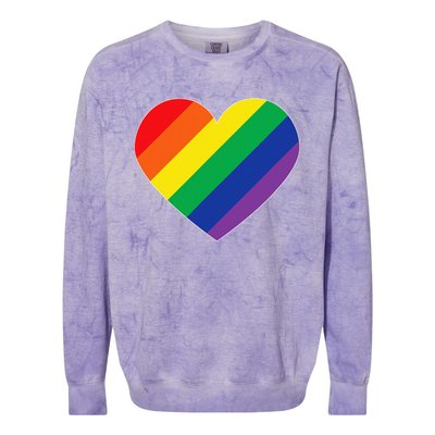 Rainbow Flag Heart Colorblast Crewneck Sweatshirt