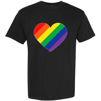 Rainbow Flag Heart Garment-Dyed Heavyweight T-Shirt