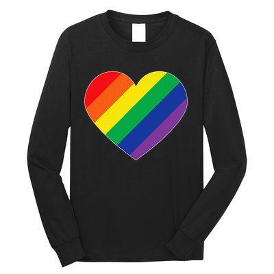 Rainbow Flag Heart Long Sleeve Shirt