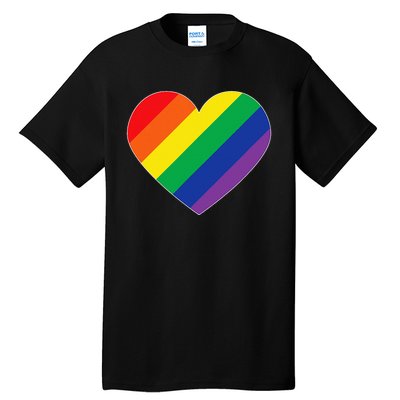 Rainbow Flag Heart Tall T-Shirt