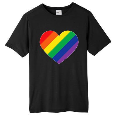 Rainbow Flag Heart Tall Fusion ChromaSoft Performance T-Shirt