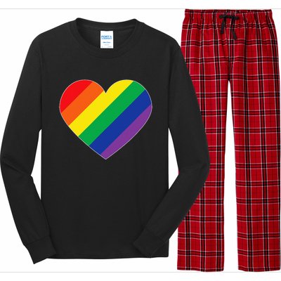 Rainbow Flag Heart Long Sleeve Pajama Set