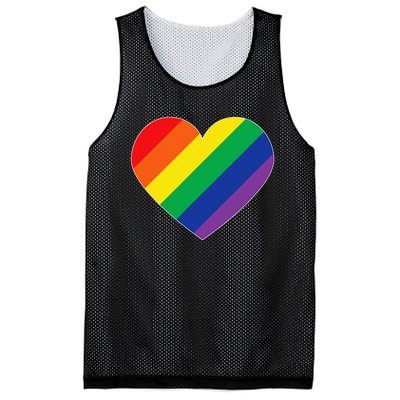 Rainbow Flag Heart Mesh Reversible Basketball Jersey Tank