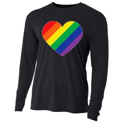 Rainbow Flag Heart Cooling Performance Long Sleeve Crew