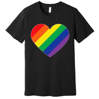 Rainbow Flag Heart Premium T-Shirt