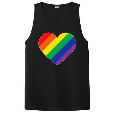 Rainbow Flag Heart PosiCharge Competitor Tank