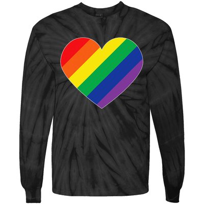 Rainbow Flag Heart Tie-Dye Long Sleeve Shirt