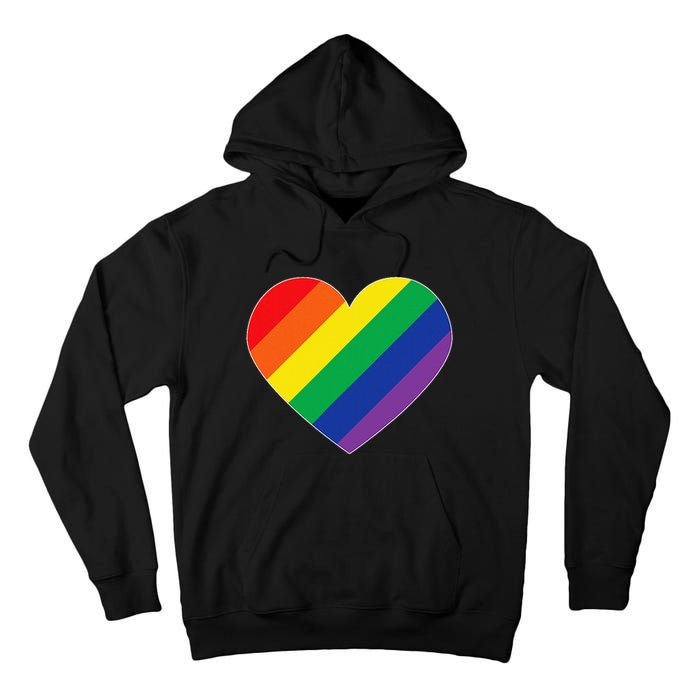 Rainbow Flag Heart Tall Hoodie