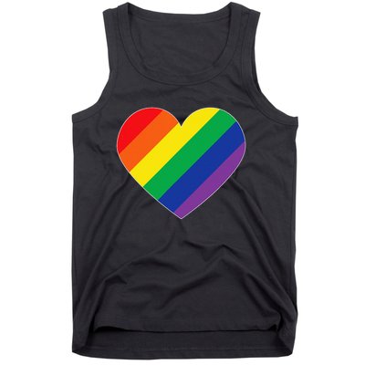 Rainbow Flag Heart Tank Top