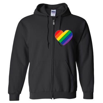 Rainbow Flag Heart Full Zip Hoodie