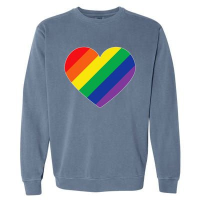 Rainbow Flag Heart Garment-Dyed Sweatshirt