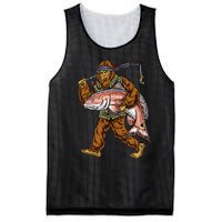 Redfish Fishing Hunting Bigfoot Fisher Mesh Reversible Basketball Jersey Tank