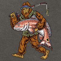Redfish Fishing Hunting Bigfoot Fisher Cotton Canvas Backpack