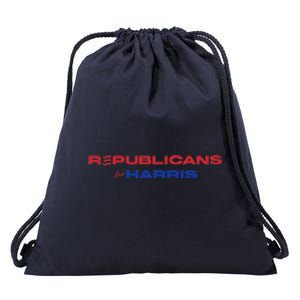 Republicans For Harris Walz Funding Campaign President 2024 Drawstring Bag