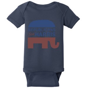 Republican For Harris Walz President Campaign Funding 2024 Baby Bodysuit