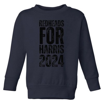 Redheads For Harris 2024 Harris Walz Redheads For Kamala Toddler Sweatshirt