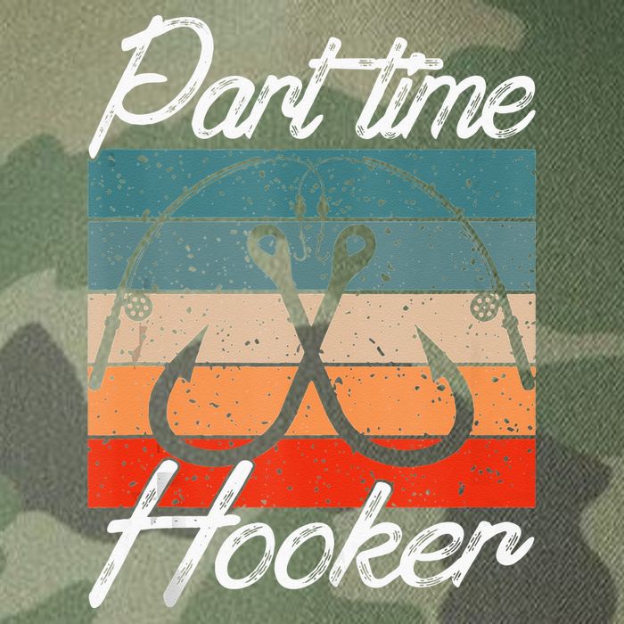 Retro Fishing Hooks Part Time Hooker Funny Fishing Legacy Tie Dye Trucker Hat