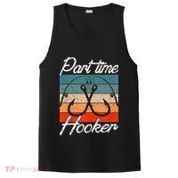 Retro Fishing Hooks Part Time Hooker Funny Fishing PosiCharge Competitor Tank