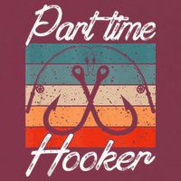 Retro Fishing Hooks Part Time Hooker Funny Fishing 16oz Travel Tumbler