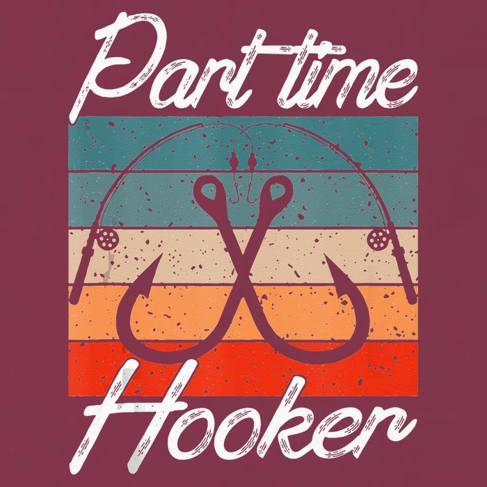 Retro Fishing Hooks Part Time Hooker Funny Fishing 16oz Travel Tumbler