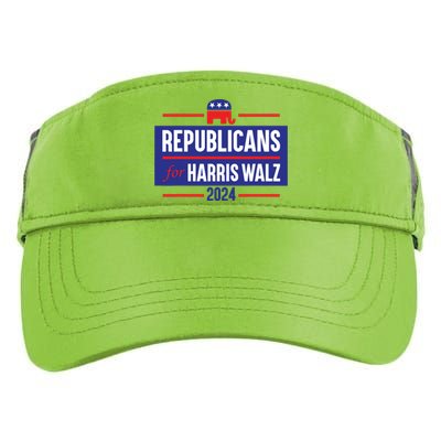 Republicans For Harris Walz Kamala Harris For President 2024 Adult Drive Performance Visor