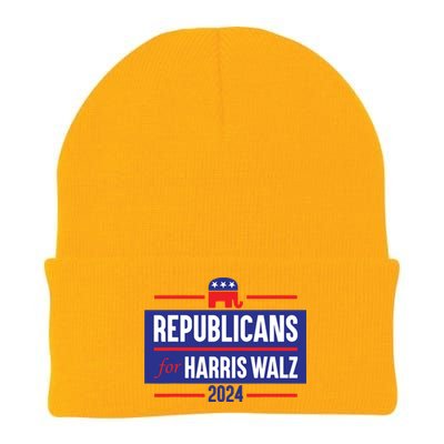 Republicans For Harris Walz Kamala Harris For President 2024 Knit Cap Winter Beanie