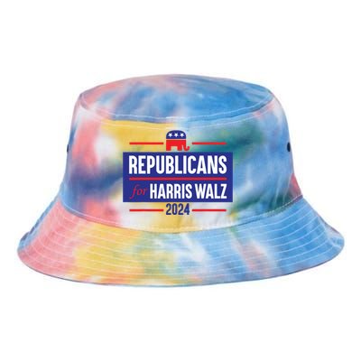 Republicans For Harris Walz Kamala Harris For President 2024 Tie Dye Newport Bucket Hat