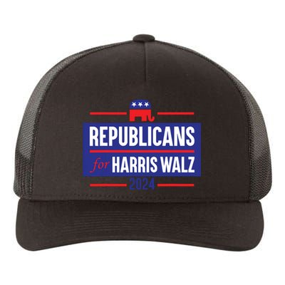 Republicans For Harris Walz Kamala Harris For President 2024 Yupoong Adult 5-Panel Trucker Hat