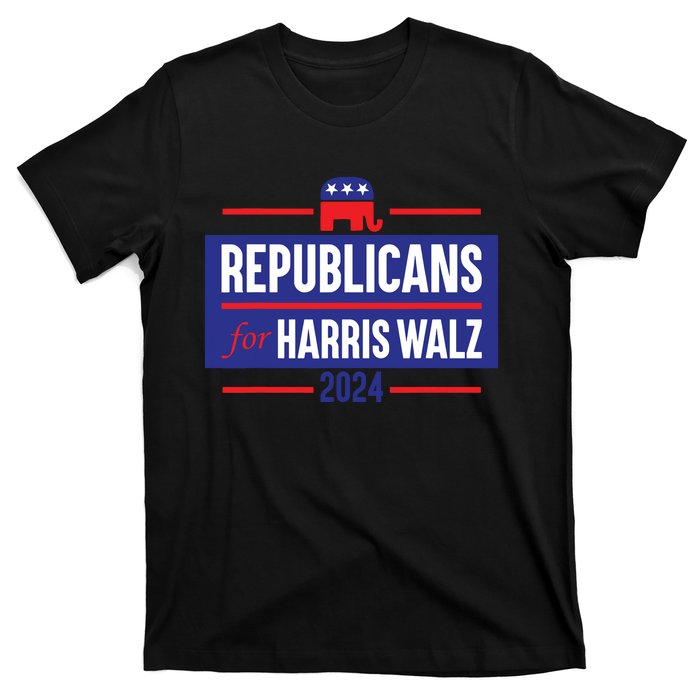 Republicans For Harris Walz Kamala Harris For President 2024 T-Shirt