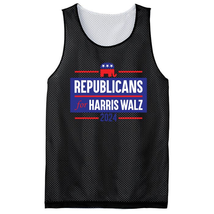 Republicans For Harris Walz Kamala Harris For President 2024 Mesh Reversible Basketball Jersey Tank