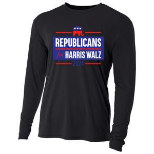 Republicans For Harris Walz Kamala Harris For President 2024 Cooling Performance Long Sleeve Crew