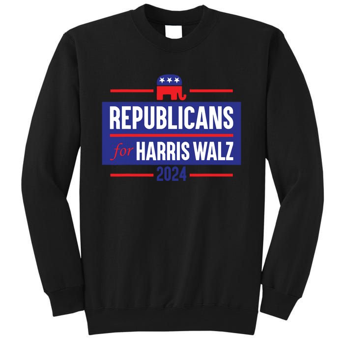 Republicans For Harris Walz Kamala Harris For President 2024 Tall Sweatshirt