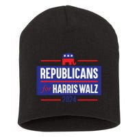 Republicans For Harris Walz Kamala Harris For President 2024 Short Acrylic Beanie