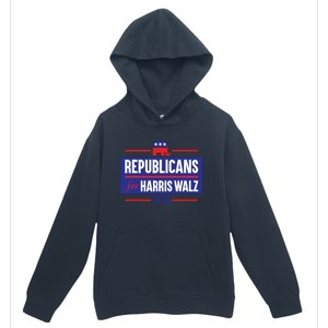 Republicans For Harris Walz Kamala Harris For President 2024 Urban Pullover Hoodie