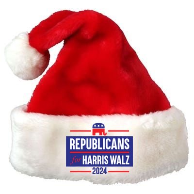 Republicans For Harris Walz Kamala Harris For President 2024 Premium Christmas Santa Hat