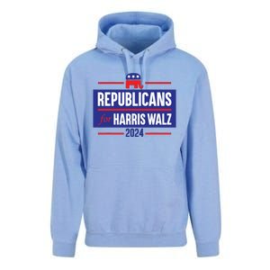 Republicans For Harris Walz Kamala Harris For President 2024 Unisex Surf Hoodie