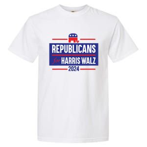 Republicans For Harris Walz Kamala Harris For President 2024 Garment-Dyed Heavyweight T-Shirt