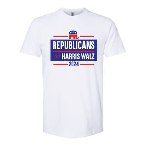 Republicans For Harris Walz Kamala Harris For President 2024 Softstyle CVC T-Shirt