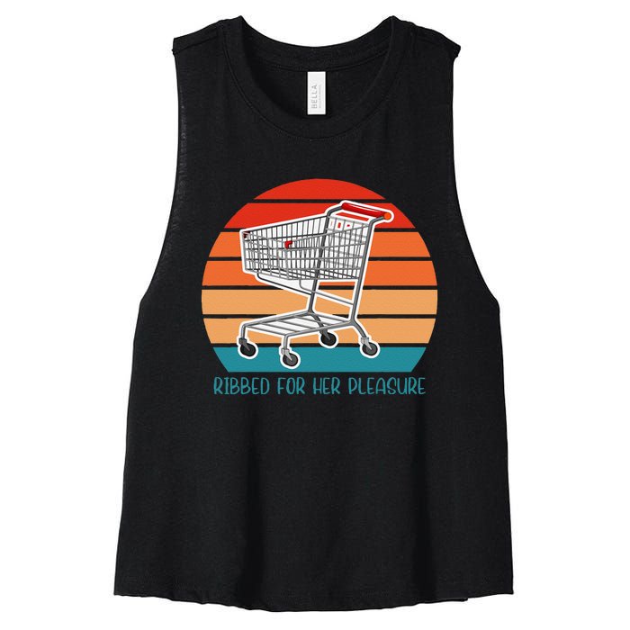 Ribbed For Her Pleasure Retro Women's Racerback Cropped Tank