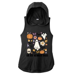 Retro Fall Halloween In My Spooky Era Cute Ghost Pumpkin Cute Gift Ladies PosiCharge Tri-Blend Wicking Draft Hoodie Tank