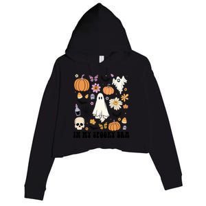 Retro Fall Halloween In My Spooky Era Cute Ghost Pumpkin Cute Gift Crop Fleece Hoodie