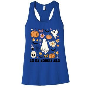 Retro Fall Halloween In My Spooky Era Cute Ghost Pumpkin Cute Gift Women's Racerback Tank