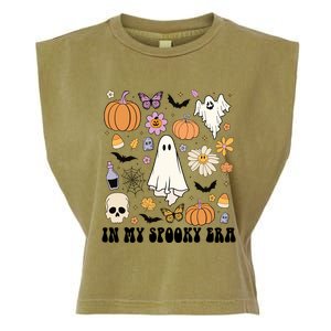 Retro Fall Halloween In My Spooky Era Cute Ghost Pumpkin Cute Gift Garment-Dyed Women's Muscle Tee