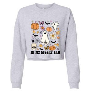 Retro Fall Halloween In My Spooky Era Cute Ghost Pumpkin Cute Gift Cropped Pullover Crew