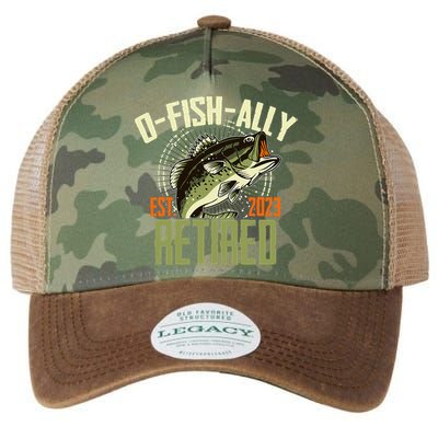 Retirement Fishing Hooked on Being O.fishally Retired Legacy Tie Dye Trucker Hat