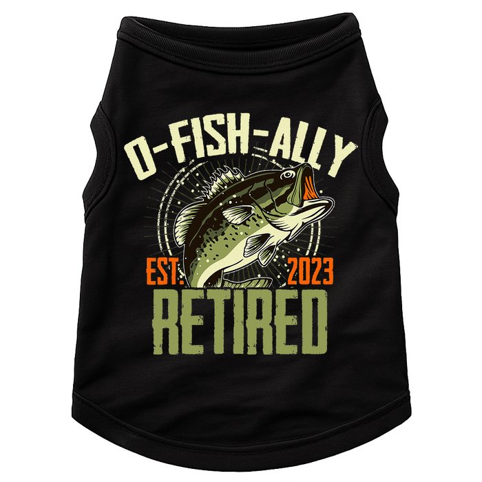 Retirement Fishing Hooked on Being O.fishally Retired Doggie Tank