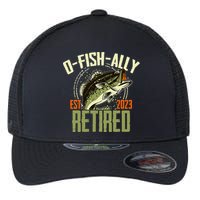 Retirement Fishing Hooked on Being O.fishally Retired Flexfit Unipanel Trucker Cap