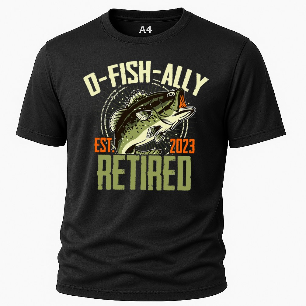Retirement Fishing Hooked on Being O.fishally Retired Performance Shirt