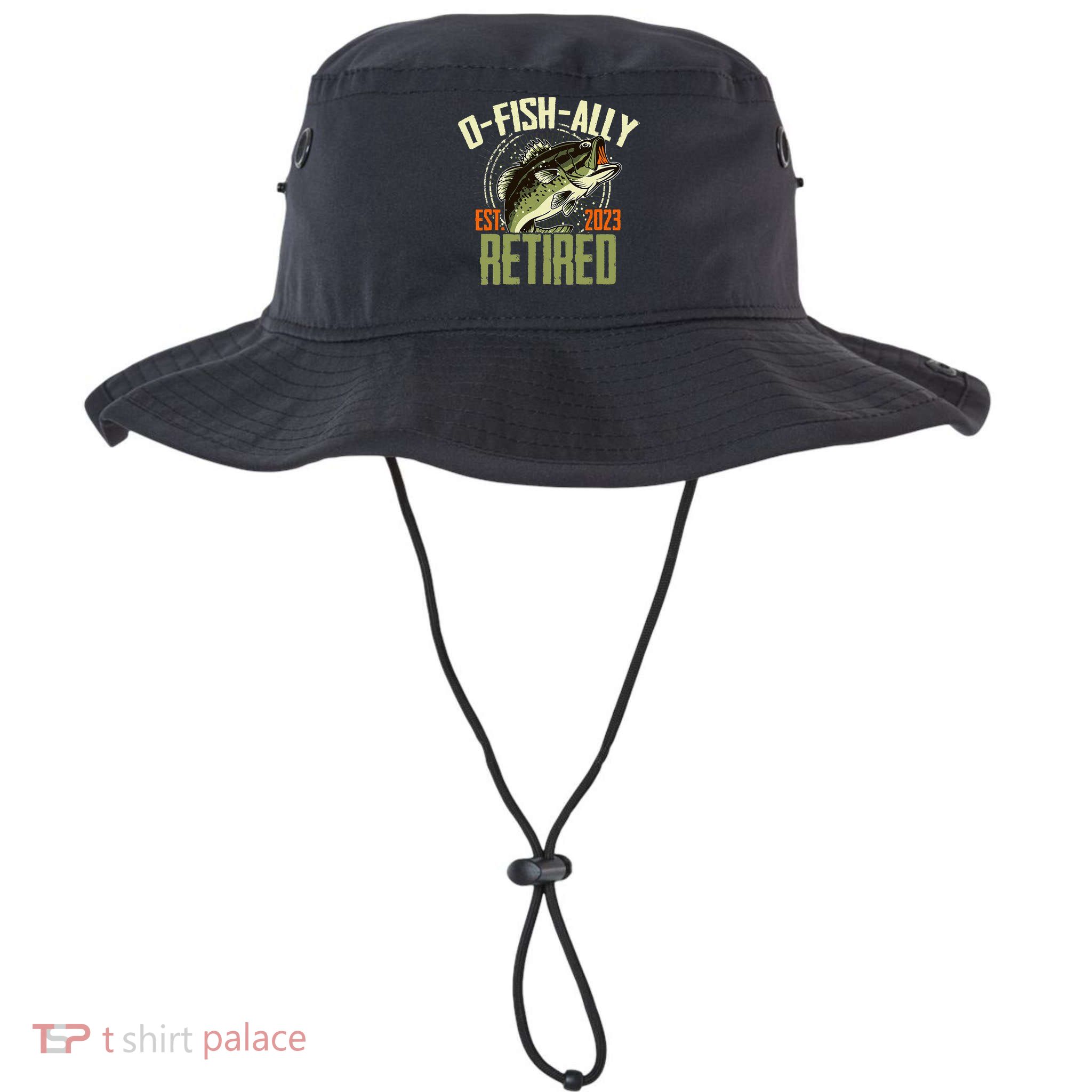Retirement Fishing Hooked on Being O.fishally Retired Bucket Hat